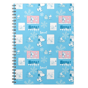 Erdnüsse   Snoopy Snow Day Patterns Notizblock