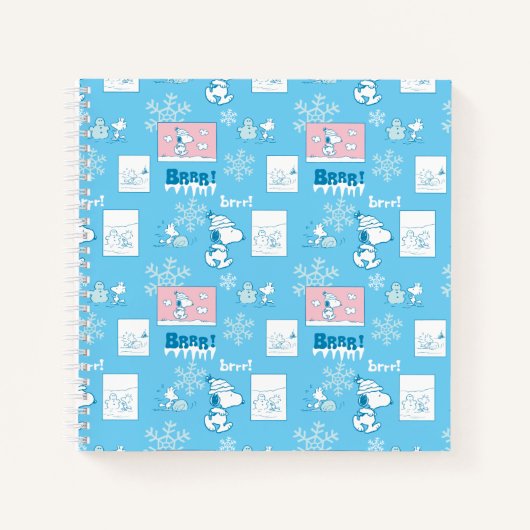Erdnüsse | Snoopy Snow Day Patterns Notizblock (Vorderseite)