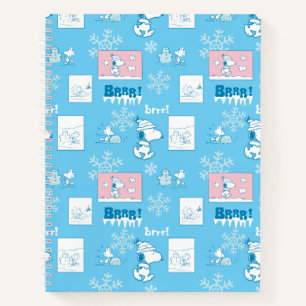 Erdnüsse   Snoopy Snow Day Patterns Notizblock
