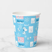 Erdnüsse | Snoopy Snow Day Patterns Pappbecher (Rückseite)