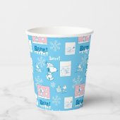 Erdnüsse | Snoopy Snow Day Patterns Pappbecher (Vorderseite)