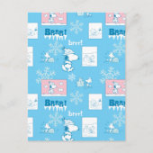 Erdnüsse | Snoopy Snow Day Patterns Postkarte (Vorderseite)