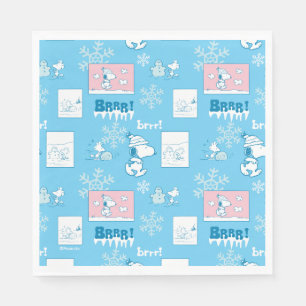 Erdnüsse   Snoopy Snow Day Patterns Serviette