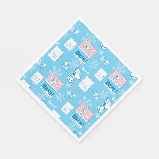 Erdnüsse | Snoopy Snow Day Patterns Serviette (Ecke)