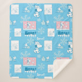 Erdnüsse | Snoopy Snow Day Patterns Sherpadecke (Vorderseite)