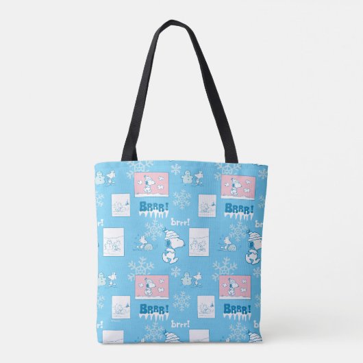 Erdnüsse | Snoopy Snow Day Patterns Tasche (Rückseite)