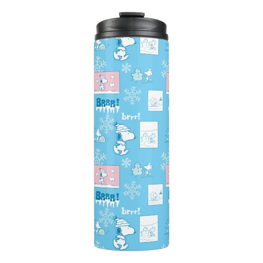 Erdnüsse | Snoopy Snow Day Patterns Thermosbecher (Vorderseite)