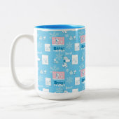 Erdnüsse | Snoopy Snow Day Patterns Zweifarbige Tasse (Links)