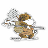 Erdnüsse | Snoopy Snow Warrior Aufkleber (Vorderseite)
