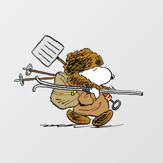 Erdnüsse | Snoopy Snow Warrior Fensteraufkleber (Blatt)