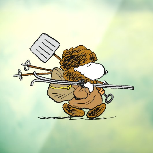 Erdnüsse | Snoopy Snow Warrior Fensteraufkleber (Blatt 3)