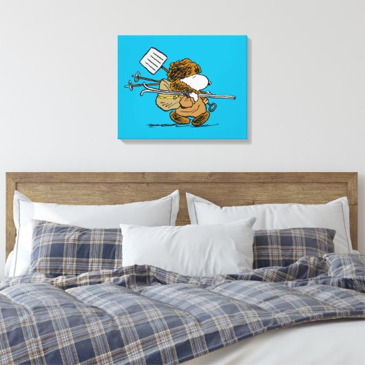Erdnüsse | Snoopy Snow Warrior Leinwanddruck (Insitu (Schlafzimmer))