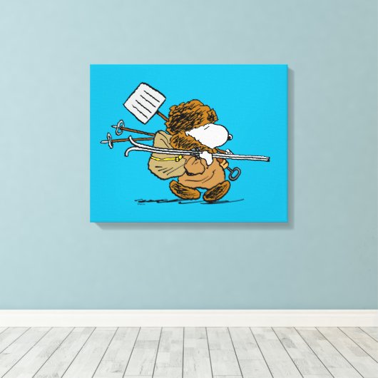 Erdnüsse | Snoopy Snow Warrior Leinwanddruck (Insitu (Holzboden))