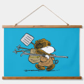 Erdnüsse | Snoopy Snow Warrior Wandteppich Mit Holzrahmen (Vorne)