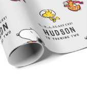 Erdnüsse | Snoopy Space Geburtstag Geschenkpapier (Rolleneckpunkt)