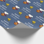 Erdnüsse | Snoopy Space Geburtstag Geschenkpapier (Ecke)