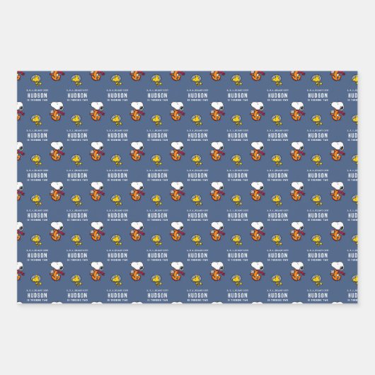 Erdnüsse | Snoopy Space Geburtstag Geschenkpapier Set (Vorderseite 2)