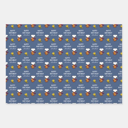 Erdnüsse | Snoopy Space Geburtstag Geschenkpapier Set (Vorderseite 2)