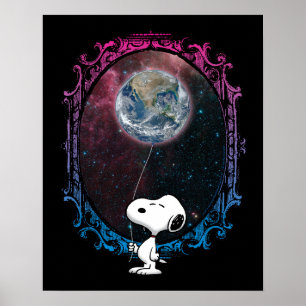 Erdnüsse   Snoopy Spaced Out Ballon Poster