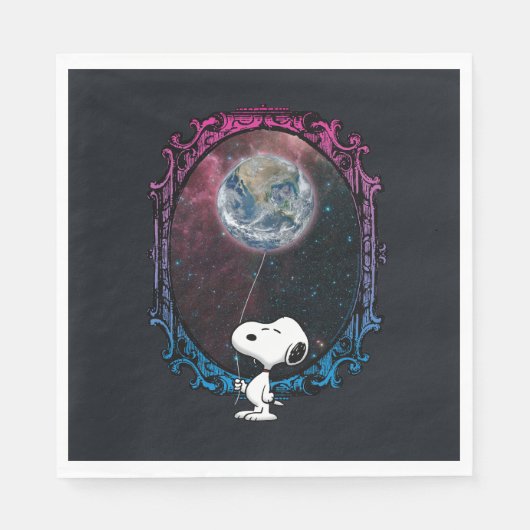 Erdnüsse | Snoopy Spaced Out Ballon Serviette (Vorderseite)