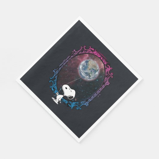 Erdnüsse | Snoopy Spaced Out Ballon Serviette (Ecke)