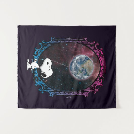 Erdnüsse | Snoopy Spaced Out Ballon Wandteppich (Vorderseite (Horizontal))