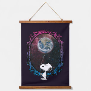 Erdnüsse Snoopy Spaced Out Ballon Wandteppich Mit Holzrahmen