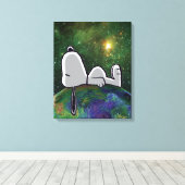 Erdnüsse | Snoopy Spacout Leinwanddruck (Insitu (Holzboden))