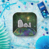 Erdnüsse | Snoopy Spacout Pappteller (Party)