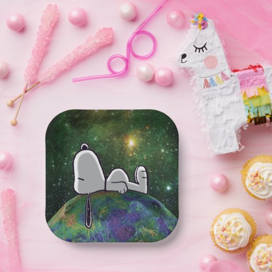Erdnüsse | Snoopy Spacout Pappteller (Party)