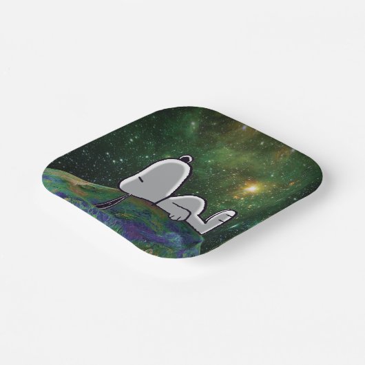 Erdnüsse | Snoopy Spacout Pappteller (Gewinkelt)