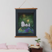 Erdnüsse | Snoopy Spacout Wandteppich Mit Holzrahmen (Schlafzimmer)