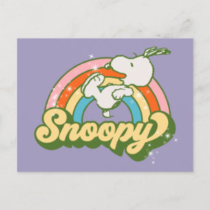 Erdnüsse   Snoopy Sparkle Rainbow Postkarte