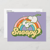 Erdnüsse | Snoopy Sparkle Rainbow Postkarte (Vorne/Hinten)