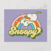 Erdnüsse | Snoopy Sparkle Rainbow Postkarte (Vorderseite)