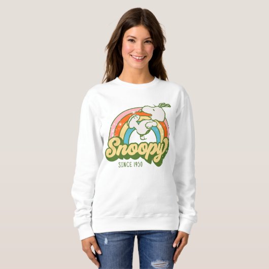 Erdnüsse | Snoopy Sparkle Rainbow Sweatshirt (Vorne ganz)