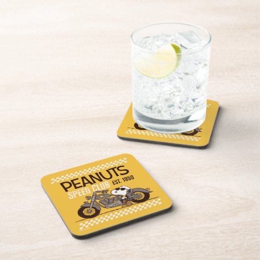 Erdnüsse | Snoopy Speed Club Getränkeuntersetzer (Rechte Seite)