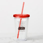 Erdnüsse | Snoopy Speed Club | Name hinzufügen Acryltrinkbecher (Rückseite)