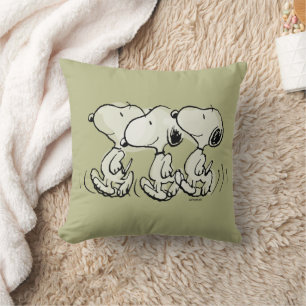 Erdnüsse Snoopy stolziert einher Kissen