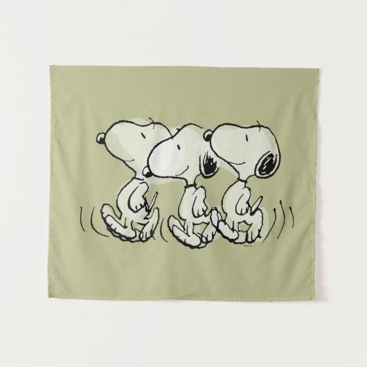 Erdnüsse | Snoopy stolziert einher Wandteppich (Vorderseite (Horizontal))