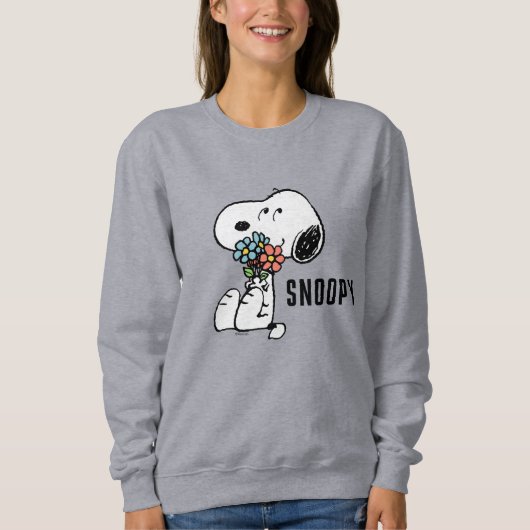 Erdnüsse | Snoopy Stopp & Riechen Sie die Blume Sweatshirt (Vorderseite)