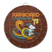 Erdnüsse | Snoopy Surfboard Longboard Wettbewerb Dartscheibe (vorne)