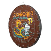Erdnüsse | Snoopy Surfboard Longboard Wettbewerb Dartscheibe (Vorderseite rechts)