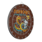 Erdnüsse | Snoopy Surfboard Longboard Wettbewerb Dartscheibe (Vorderseite Links)