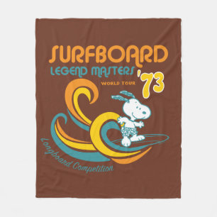 Erdnüsse   Snoopy Surfboard Longboard Wettbewerb Fleecedecke