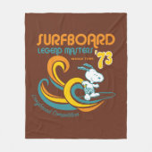 Erdnüsse | Snoopy Surfboard Longboard Wettbewerb Fleecedecke (Vorderseite)