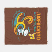 Erdnüsse | Snoopy Surfboard Longboard Wettbewerb Fleecedecke (Vorderseite (Horizontal))