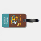 Erdnüsse | Snoopy Surfboard Longboard Wettbewerb Gepäckanhänger (Rückseite horizontal)