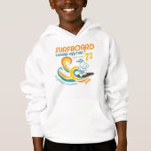 Erdnüsse | Snoopy Surfboard Longboard Wettbewerb Hoodie (Vorderseite)
