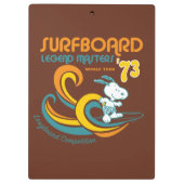 Erdnüsse | Snoopy Surfboard Longboard Wettbewerb Klemmbrett (Rückseite)
